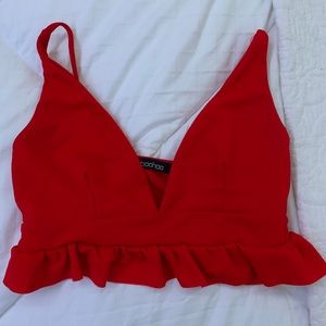 Red crop top
